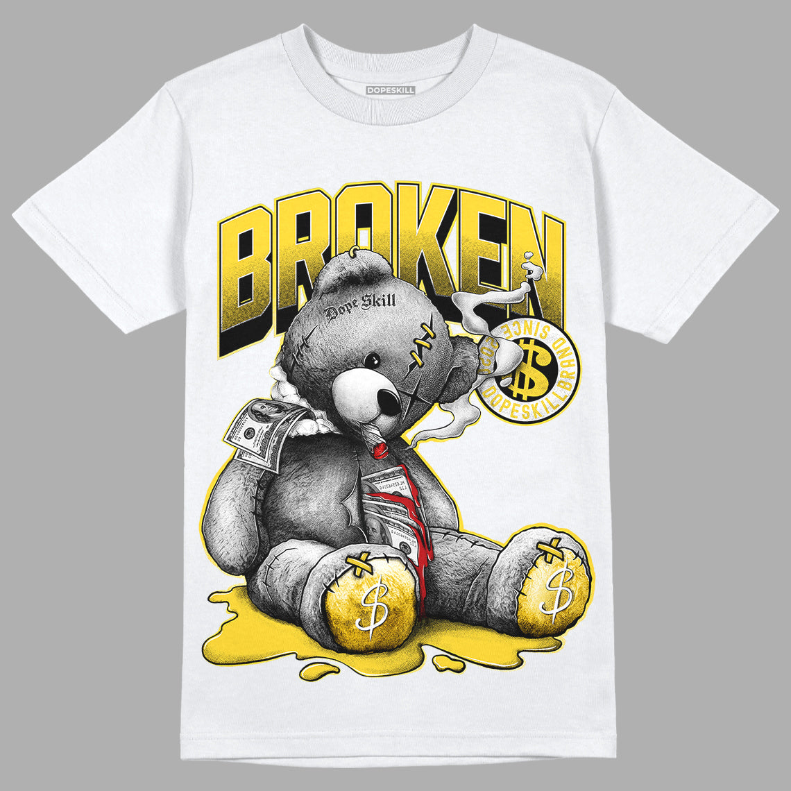 Black Tour Yellow AJ 4 Thunder DopeSkill T-Shirt Sick Bear Graphic ...