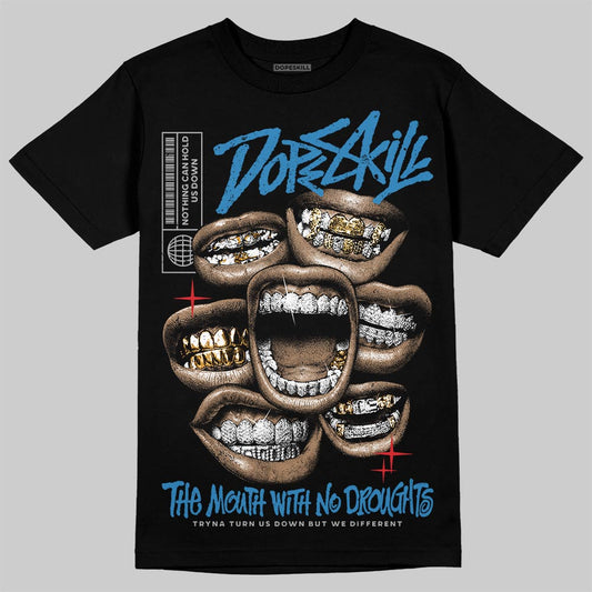 Jordan 3 Retro OG Rare Air DopeSkill T-Shirt The Mouth With No Droughts Graphic Streetwear - Black
