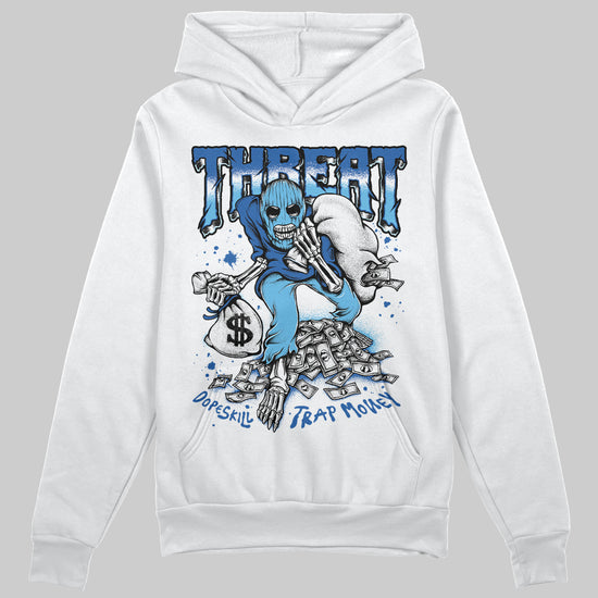 Jordan 12 “Blueberry” DopeSkill Hoodie Sweatshirt Threat Graphic Streetwear - White