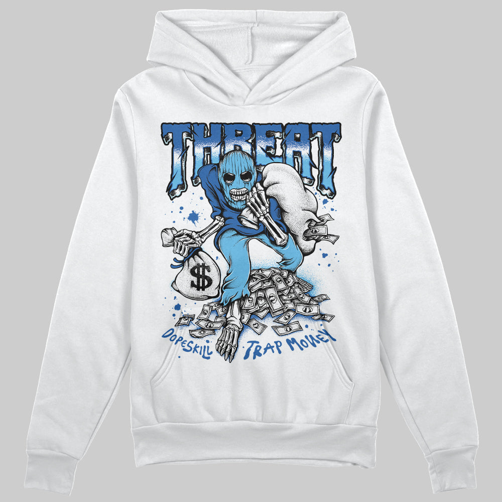 Jordan 12 “Blueberry” DopeSkill Hoodie Sweatshirt Threat Graphic Streetwear - White