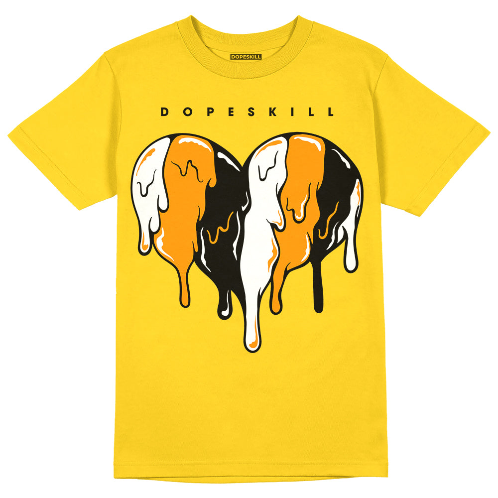 Jordan 6 “Yellow Ochre” DopeSkill Yellow T-shirt Slime Drip Heart Graphic Streetwear