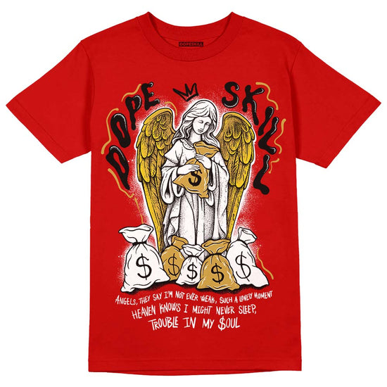 Red Sneakers DopeSkill Red T-shirt Angels Graphic Streetwear