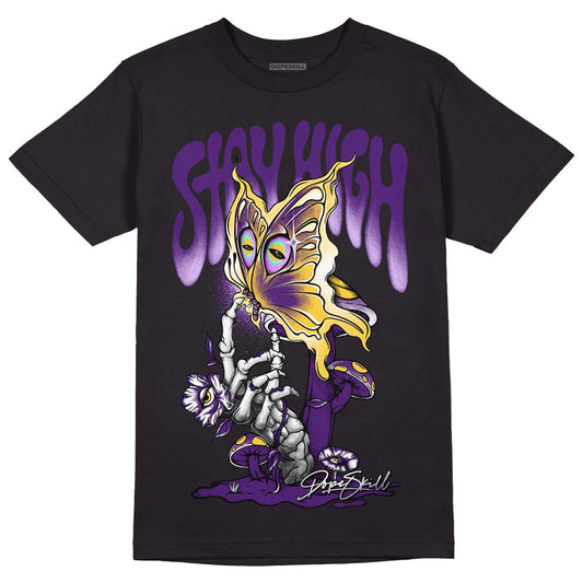Jordan 12 “Field Purple” DopeSkill T-Shirt Stay High Graphic Streetwear - Black
