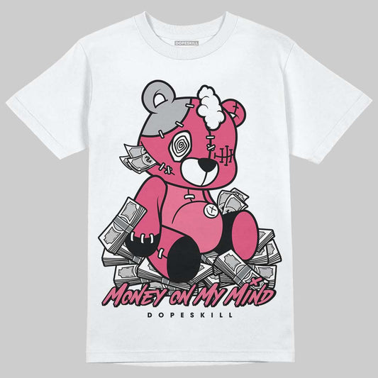 White Fluo Pink DopeSkill T-Shirt MOMM Bear Graphic