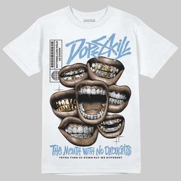 Jordan 12 Retro 'Melo' DopeSkill T-Shirt The Mouth With No Droughts Graphic Streetwear - White