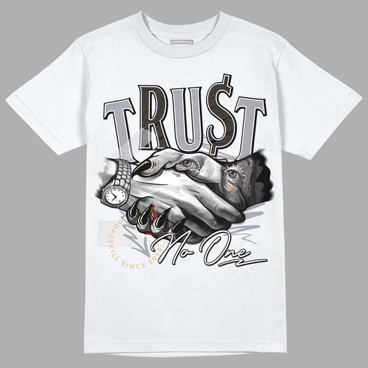 Jordan 4 Retro Frozen Moments DopeSkill T-Shirt Trust No One Graphic Streetwear - White 