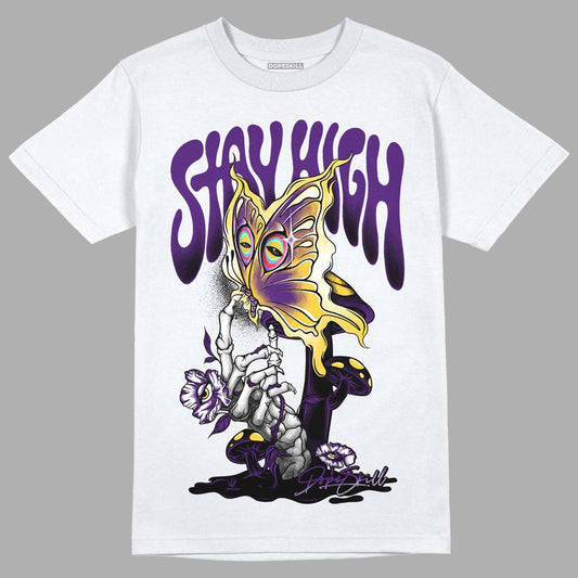 Jordan 12 “Field Purple” DopeSkill T-Shirt Stay High Graphic Streetwear - White