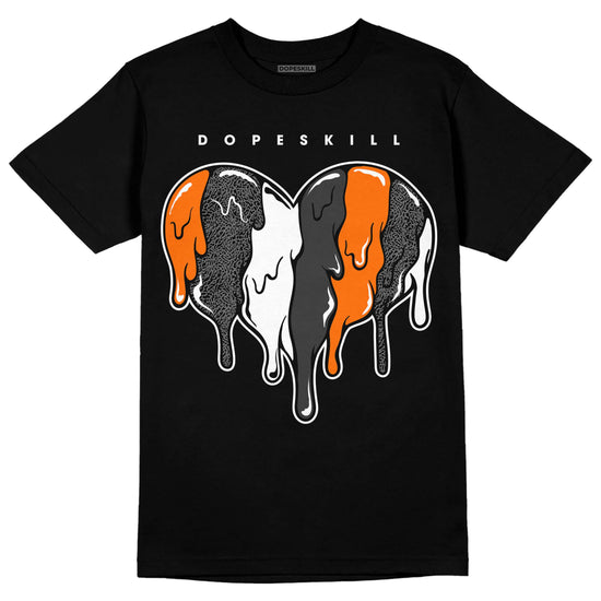 Jordan 3 Retro 'Fear Pack' DopeSkill T-Shirt Slime Drip Heart Graphic Streetwear - Black