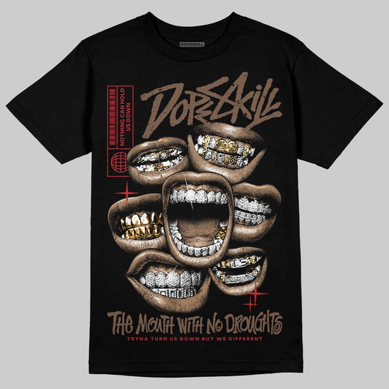 Jordan 9 'Olive' DopeSkill T-Shirt The Mouth With No Droughts Graphic Streetwear - black