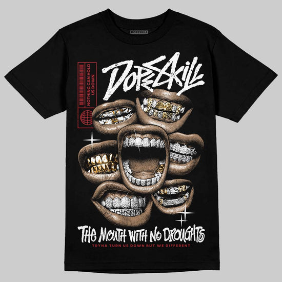 Jordan 14 Retro ‘Black Toe’ DopeSkill T-Shirt The Mouth With No Droughts Graphic Streetwear - Black