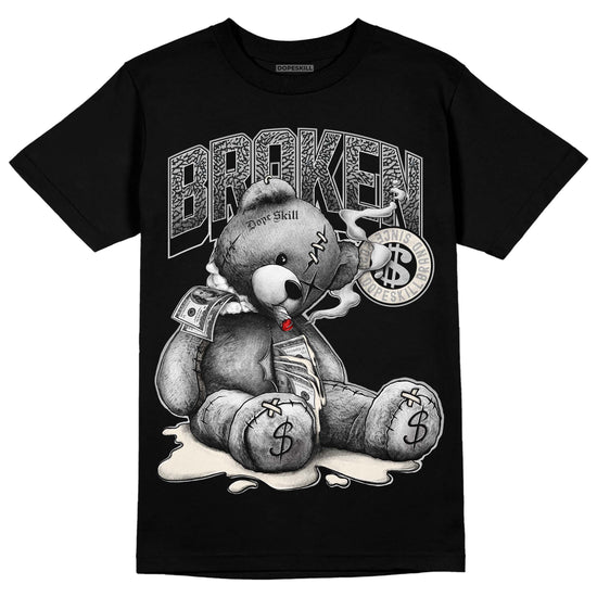 Jordan 3 “Off Noir” DopeSkill T-Shirt Sick Bear Graphic Streetwear - Black