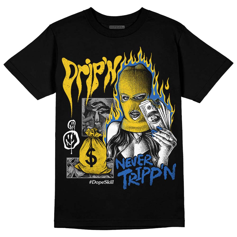 Dunk Low Vintage “Michigan” DopeSkill T-Shirt Drip'n Never Tripp'n Graphic Streetwear - Black 