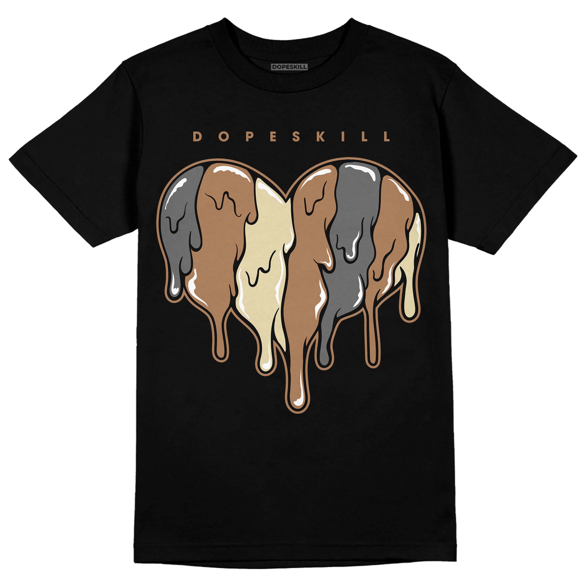 Jordan 6 WMNS Gore-Tex Brown Kelp DopeSkill T-Shirt Slime Drip Heart Graphic Streetwear - Black