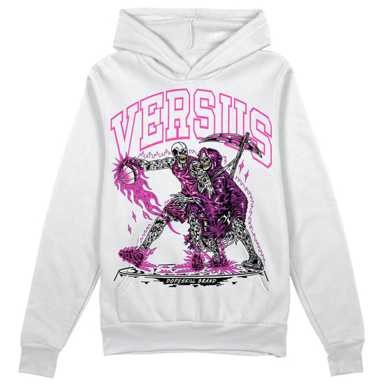 Jordan 4 GS “Hyper Violet” DopeSkill Hoodie Sweatshirt VERSUS Graphic Streetwear - White