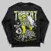 Jordan 13 Retro Bright Cactus DopeSkill Long Sleeve T-Shirt Threat Graphic Streetwear - Black