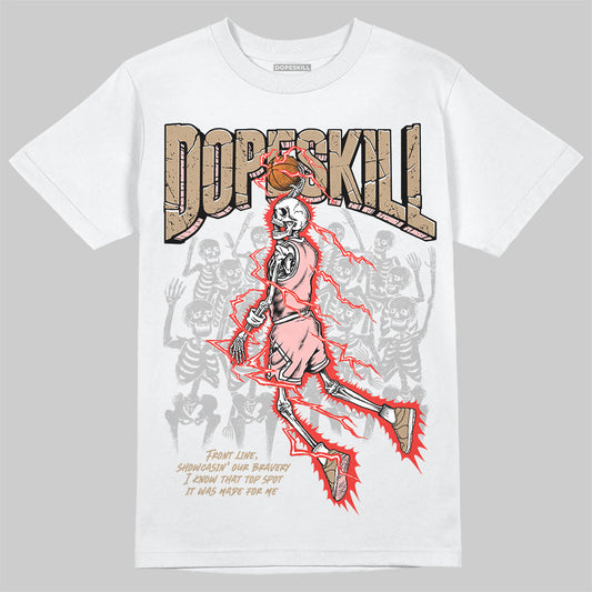Nike Air Force 1 Low Canvas “Linen” DopeSkill T-Shirt Thunder Dunk Graphic Streetwear - White