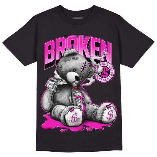 Dunk Low GS “Active Fuchsia” DopeSkill T-Shirt Sick Bear Graphic Streetwear - Black