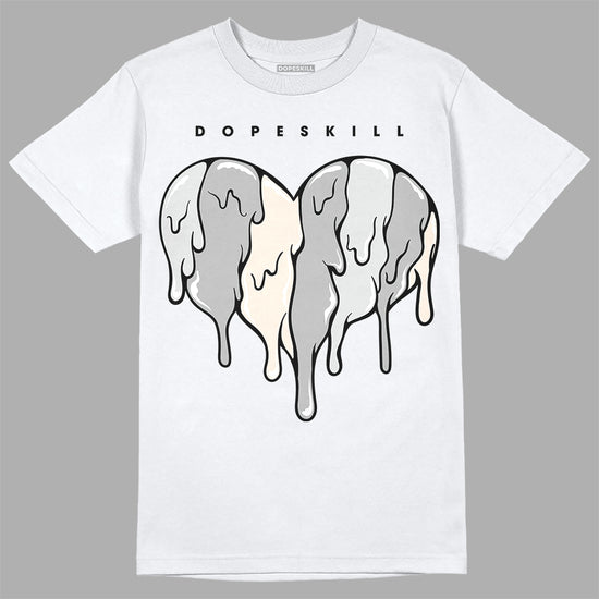 Dunk Low Cool Grey DopeSkill T-Shirt Slime Drip Heart Graphic Streetwear - White 