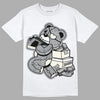 Jordan 1 Retro Low OG Black Cement DopeSkill T-Shirt Bear Steals Sneaker Graphic Streetwear - White