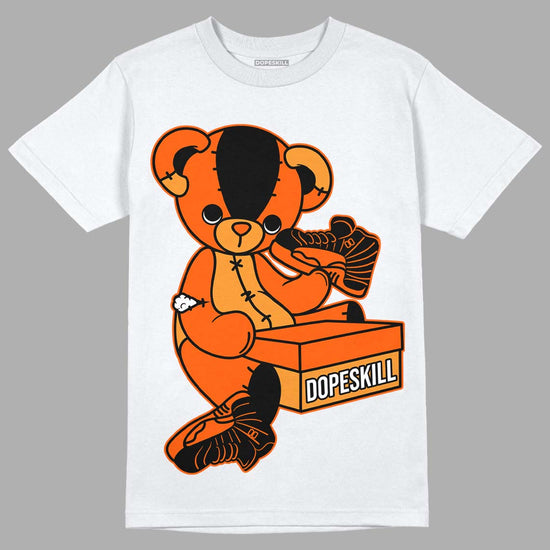 Jordan 12 Retro Brilliant Orange DopeSkill T-Shirt Sneakerhead BEAR Graphic Streetwear - White