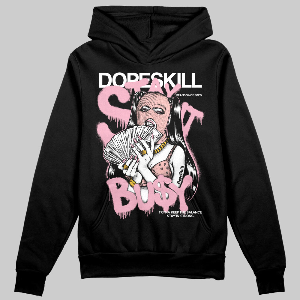 AMIRI White & Pink Stars Court Sneakers DopeSkill Hoodie Sweatshirt Stay It Busy Graphic Streetwear - Black