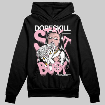 AMIRI White & Pink Stars Court Sneakers DopeSkill Hoodie Sweatshirt Stay It Busy Graphic Streetwear - Black