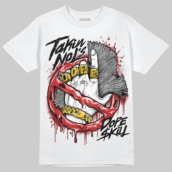 Jordan 12 Retro Flu Game (2025) DopeSkill T-Shirt Takin No L's Graphic Streetwear - White 