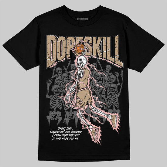Nike Air Force 1 Low Canvas “Linen” DopeSkill T-Shirt Thunder Dunk Graphic Streetwear - Black