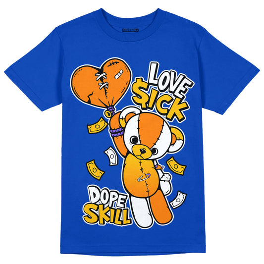 Royal Blue Sneakers DopeSkill Royal Blue T-shirt Love Sick Graphic Streetwear