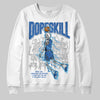 Jordan 12 “Blueberry” DopeSkill Sweatshirt Thunder Dunk Graphic Streetwear - White