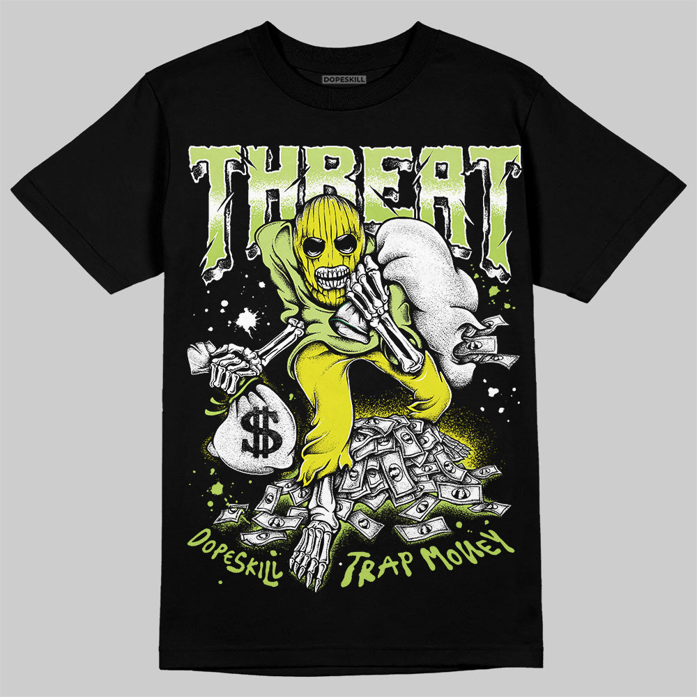 Jordan 13 Retro Bright Cactus DopeSkill T-Shirt Threat Graphic Streetwear - Black