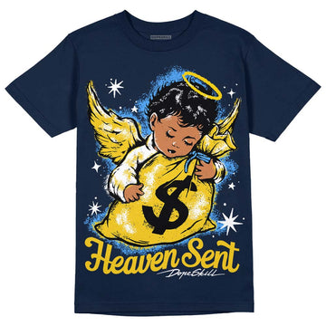 Dunk Low Vintage “Michigan” DopeSkill Midnight Navy T-Shirt Heaven Sent Graphic Streetwear 