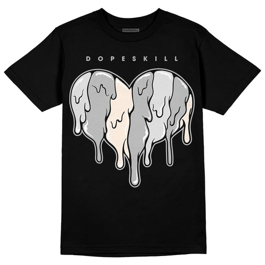 Dunk Low Cool Grey DopeSkill T-Shirt Slime Drip Heart Graphic Streetwear - Black 