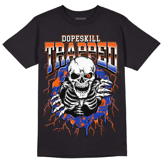 Dunk Low Futura Orange Blaze DopeSkill T-Shirt Trapped Halloween Graphic Streetwear - Black