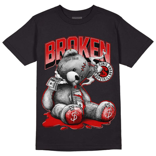 Jordan 1 Retro Low "Black Toe" DopeSkill T-Shirt Sick Bear Graphic Streetwear - Black