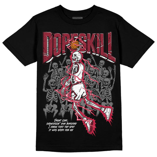 Jordan 1 Retro High '85 OG Metallic Burgundy DopeSkill T-Shirt Thunder Dunk Graphic Streetwear - Black