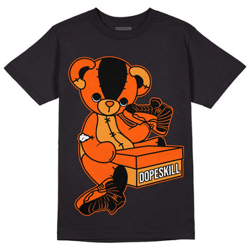 Jordan 12 Retro Brilliant Orange DopeSkill T-Shirt Sneakerhead BEAR Graphic Streetwear - Black