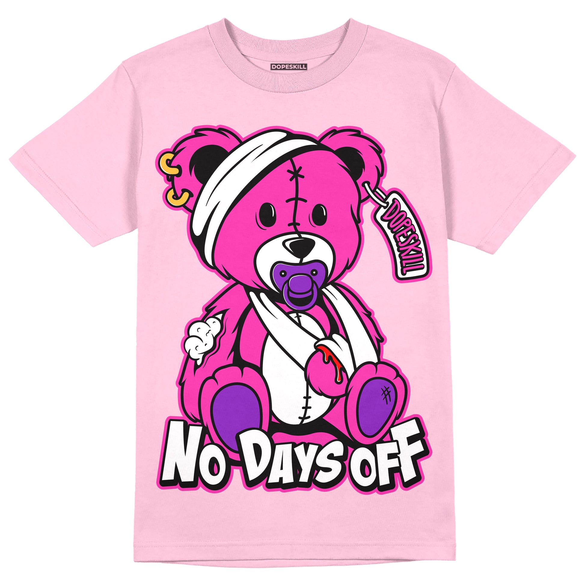 Pink Sneakers DopeSkill Pink T-shirt Hurt Bear Graphic Streetwear