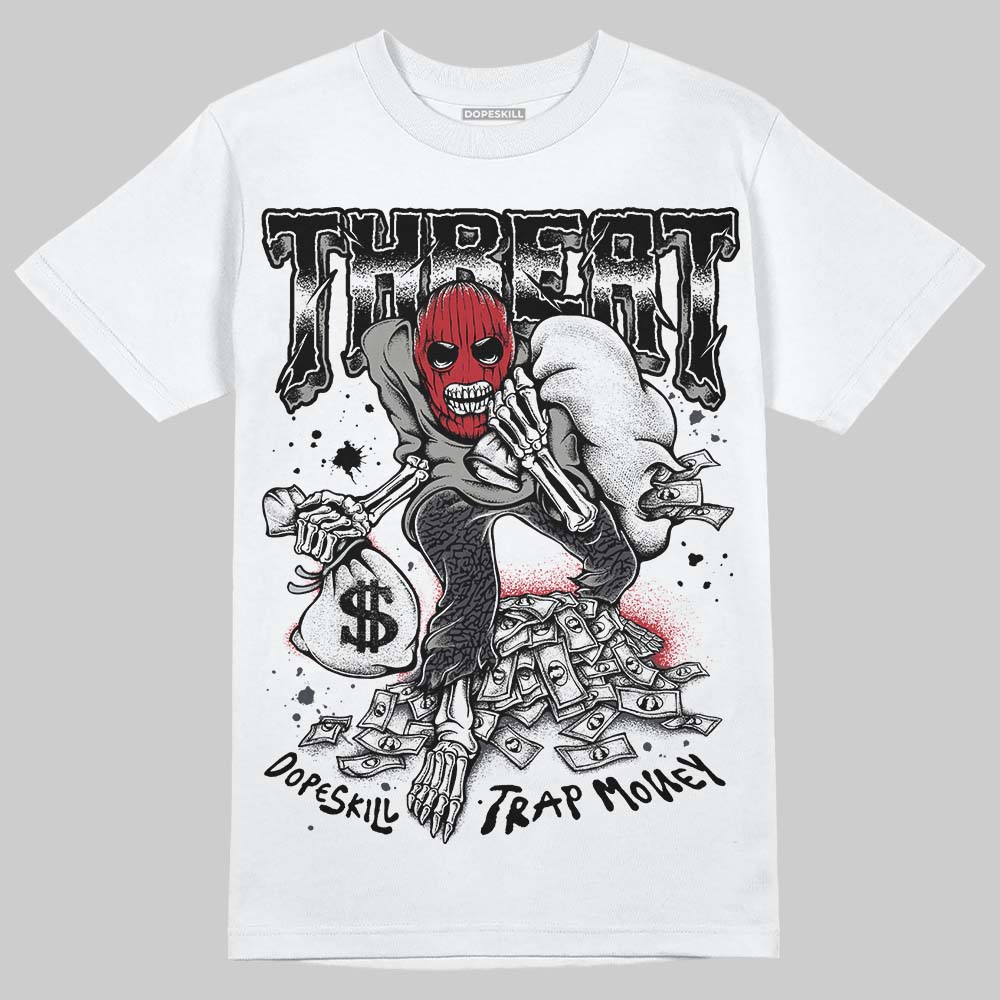 Jordan 3 Retro Black Cat DopeSkill T-Shirt Threat Graphic Streetwear - White