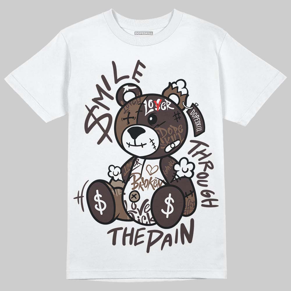 SoleFly x Air Jordan 12 Retro SP 'Cafecito/Baroque Brown' DopeSkill T-Shirt Smile Through The Pain Graphic Streetwear - White 