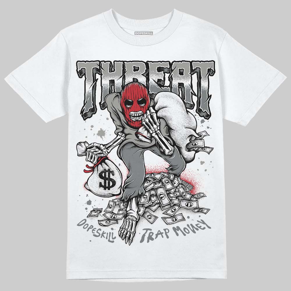 Jordan 9 Cool Grey DopeSkill T-Shirt Threat Graphic Streetwear - White