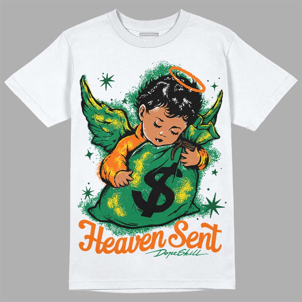 Green Sneakers DopeSkill T-Shirt Heaven Sent Graphic Streetwear - White 