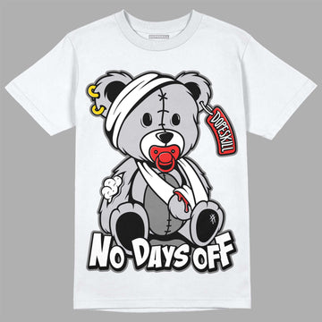 Grey Sneakers DopeSkill T-Shirt Hurt Bear Graphic Streetwear - White