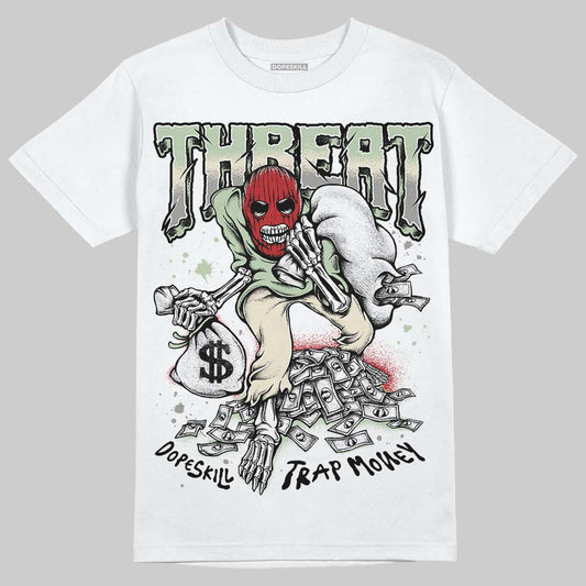 Jordan 4 WMNS “Seafoam” (2025) DopeSkill T-Shirt Threat Graphic Streetwear - White