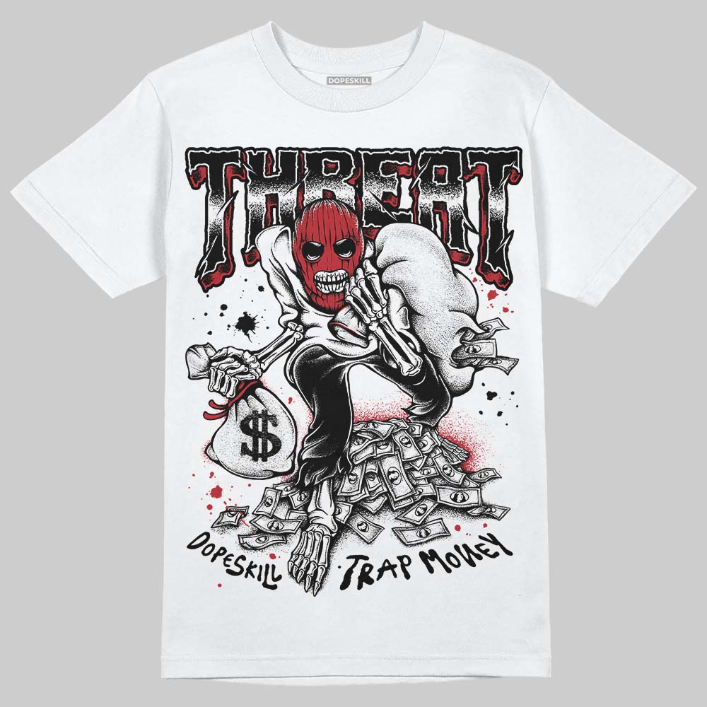 Jordan 14 Retro ‘Black Toe’ DopeSkill T-Shirt Threat Graphic Streetwear- White