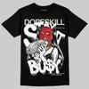 Adidas Samba OG White Black Clear Granite DopeSkill T-Shirt Stay It Busy Graphic Streetwear - Black