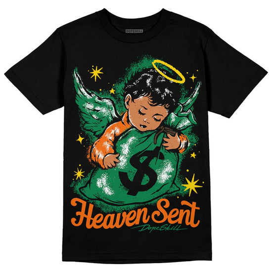 Green Sneakers DopeSkill T-Shirt Heaven Sent Graphic Streetwear - Black 