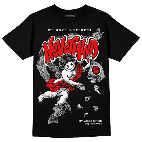 Jordan 1 Low OG “Shadow” DopeSkill T-Shirt Nevermind Graphic Streetwear - Black