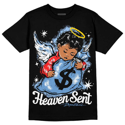 Dunk Low Retro White Polar Blue DopeSkill T-Shirt Heaven Sent Graphic Streetwear - Black
