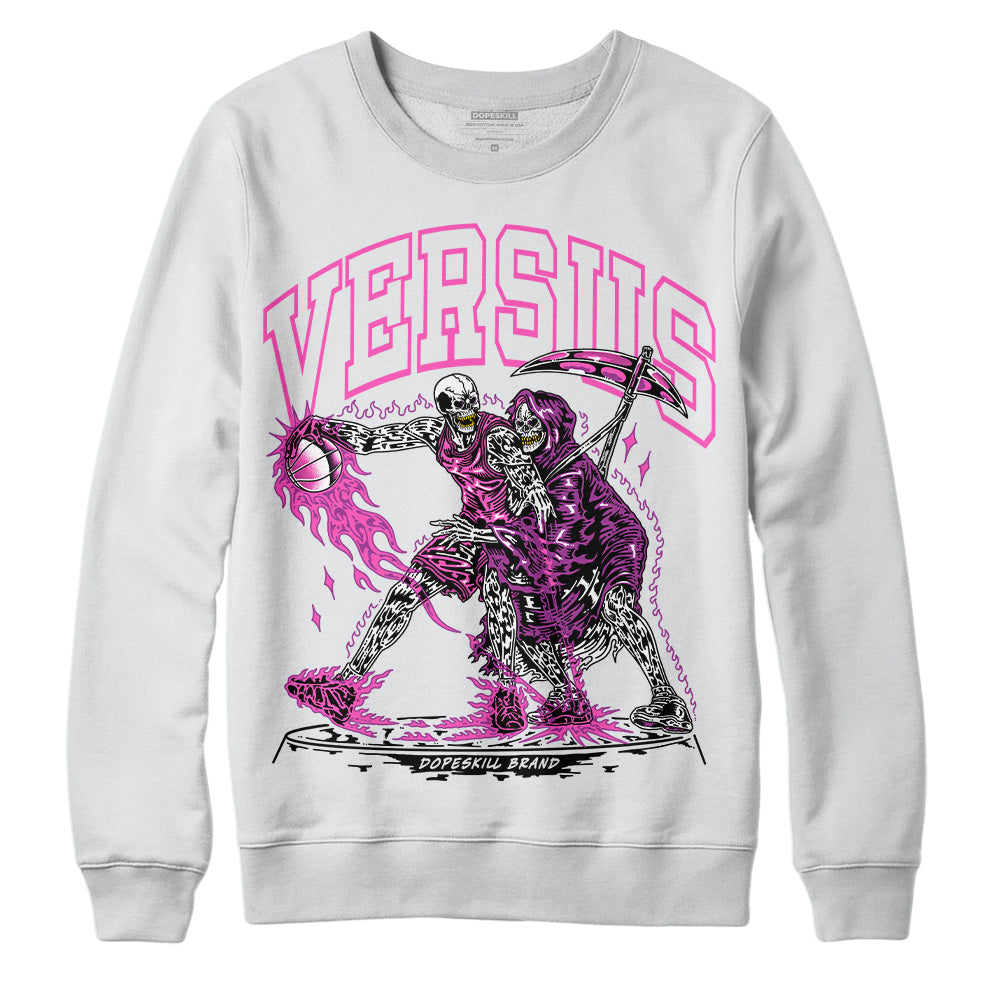 Jordan 4 GS “Hyper Violet” DopeSkill Sweatshirt VERSUS Graphic Streetwear - White